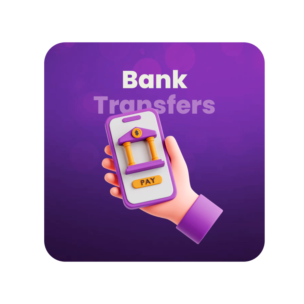 Bank transfers allow you to make payments at online casinos
